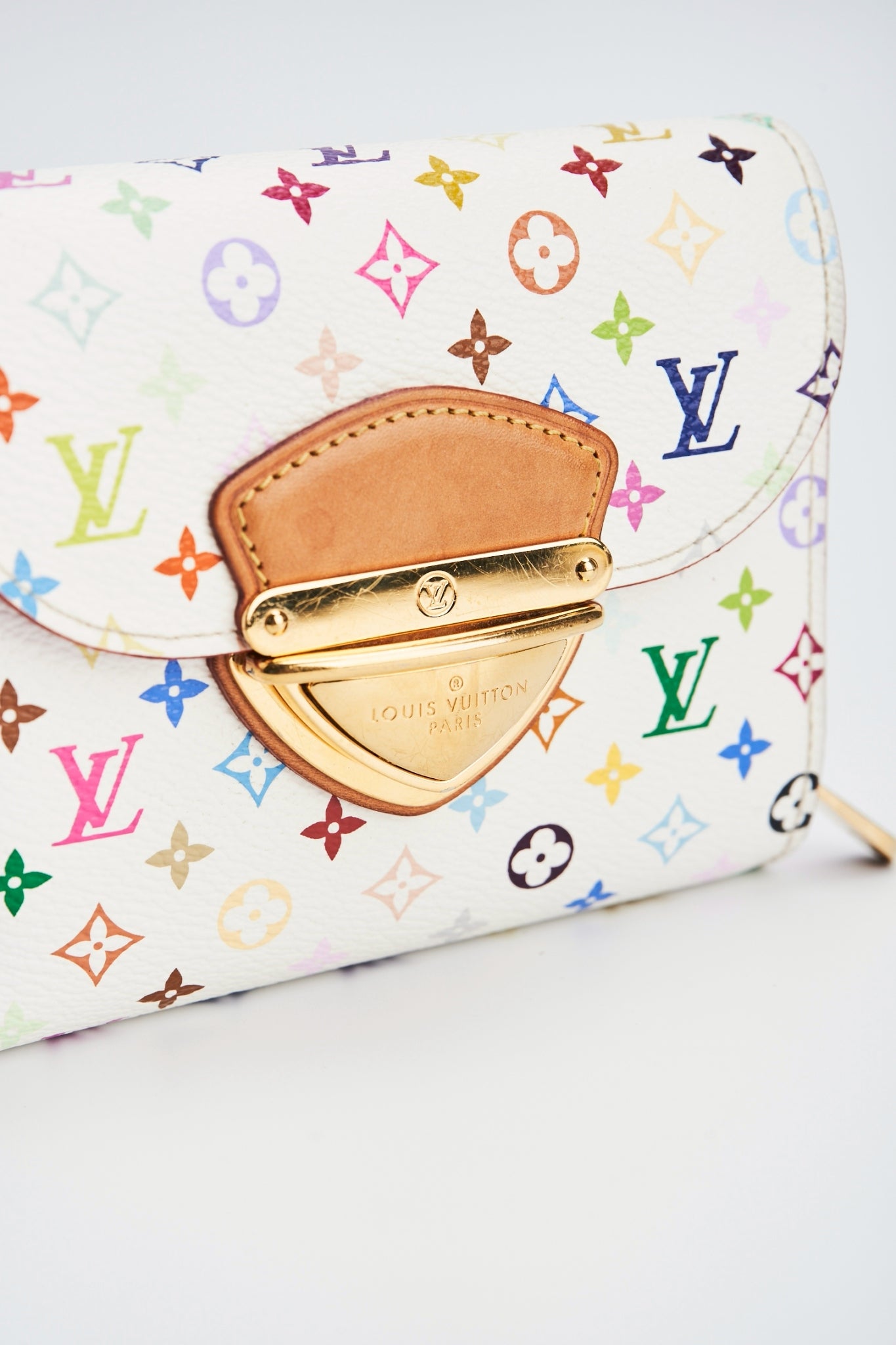 Louis vuitton multicolor white wallet