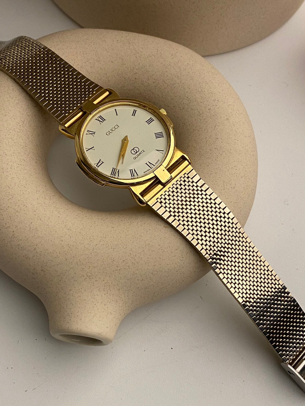 Gucci white dial gold 3400FM