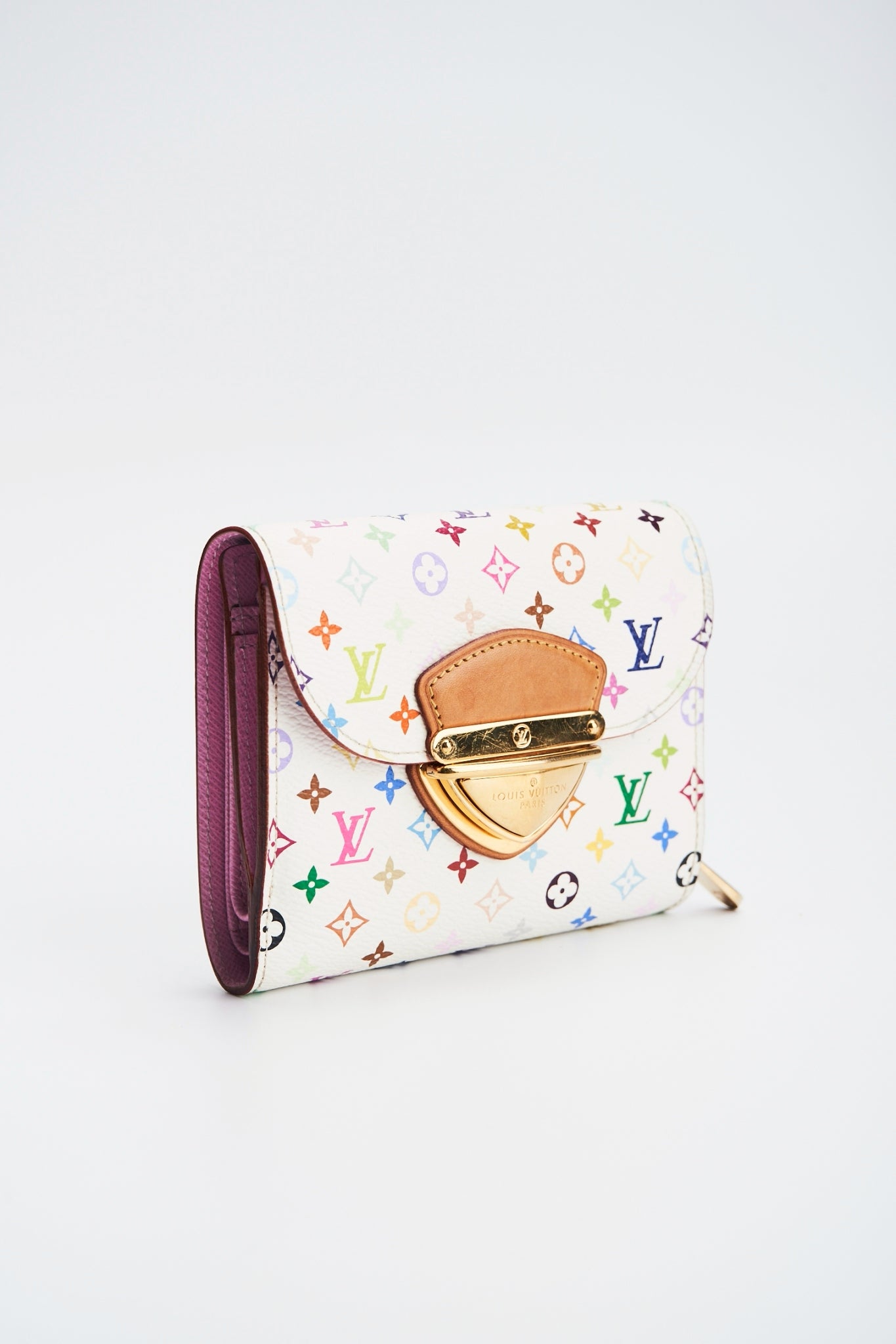 Louis vuitton multicolor white wallet