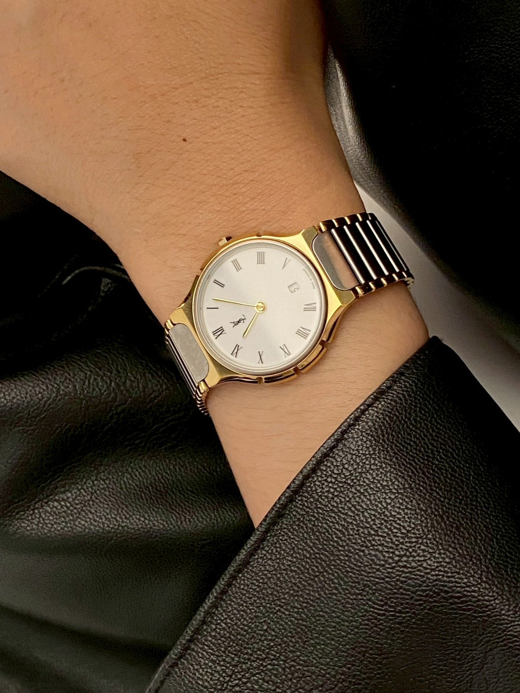 YSL twotone date watch c.0405