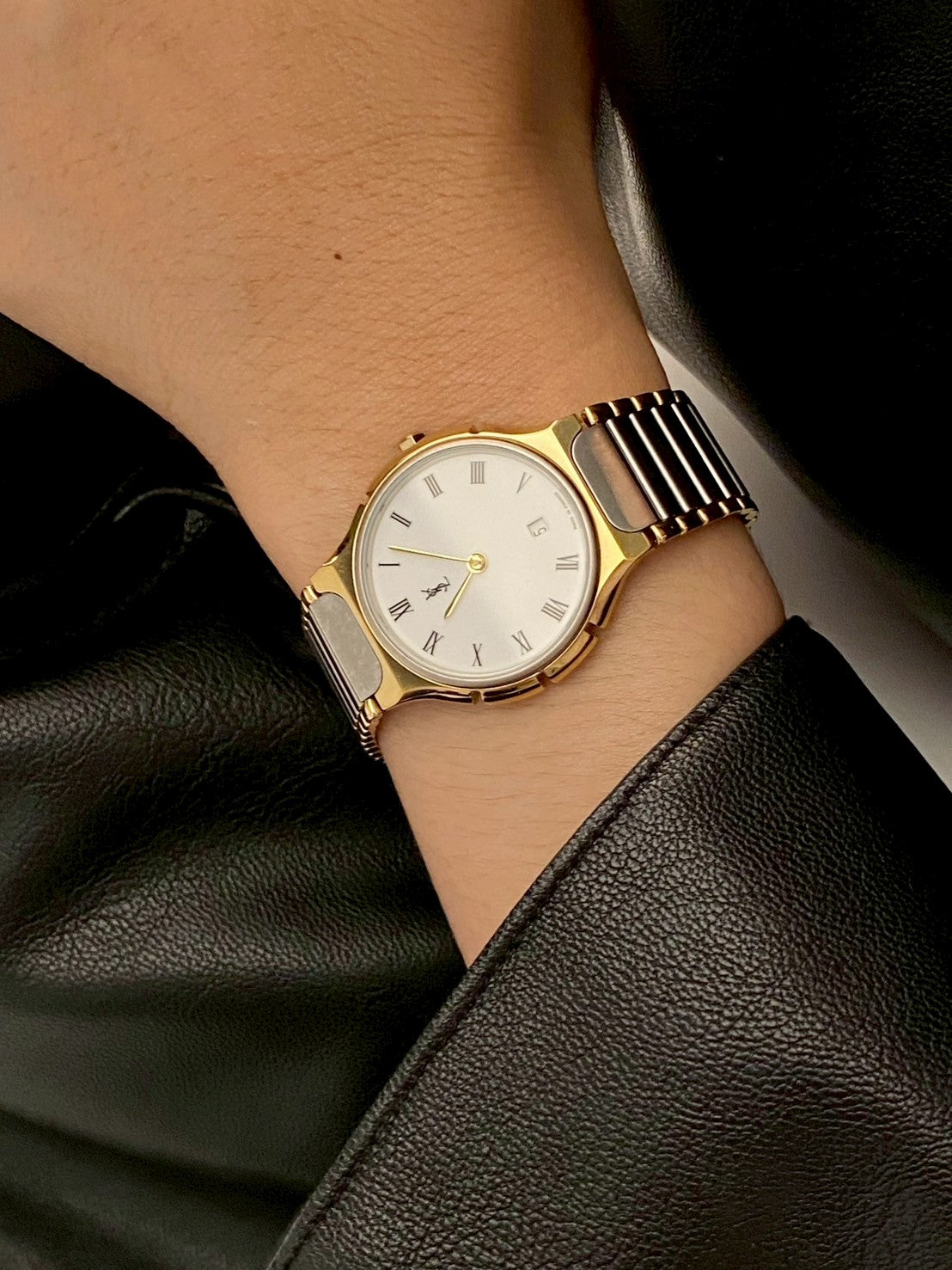 YSL twotone date watch c.0405