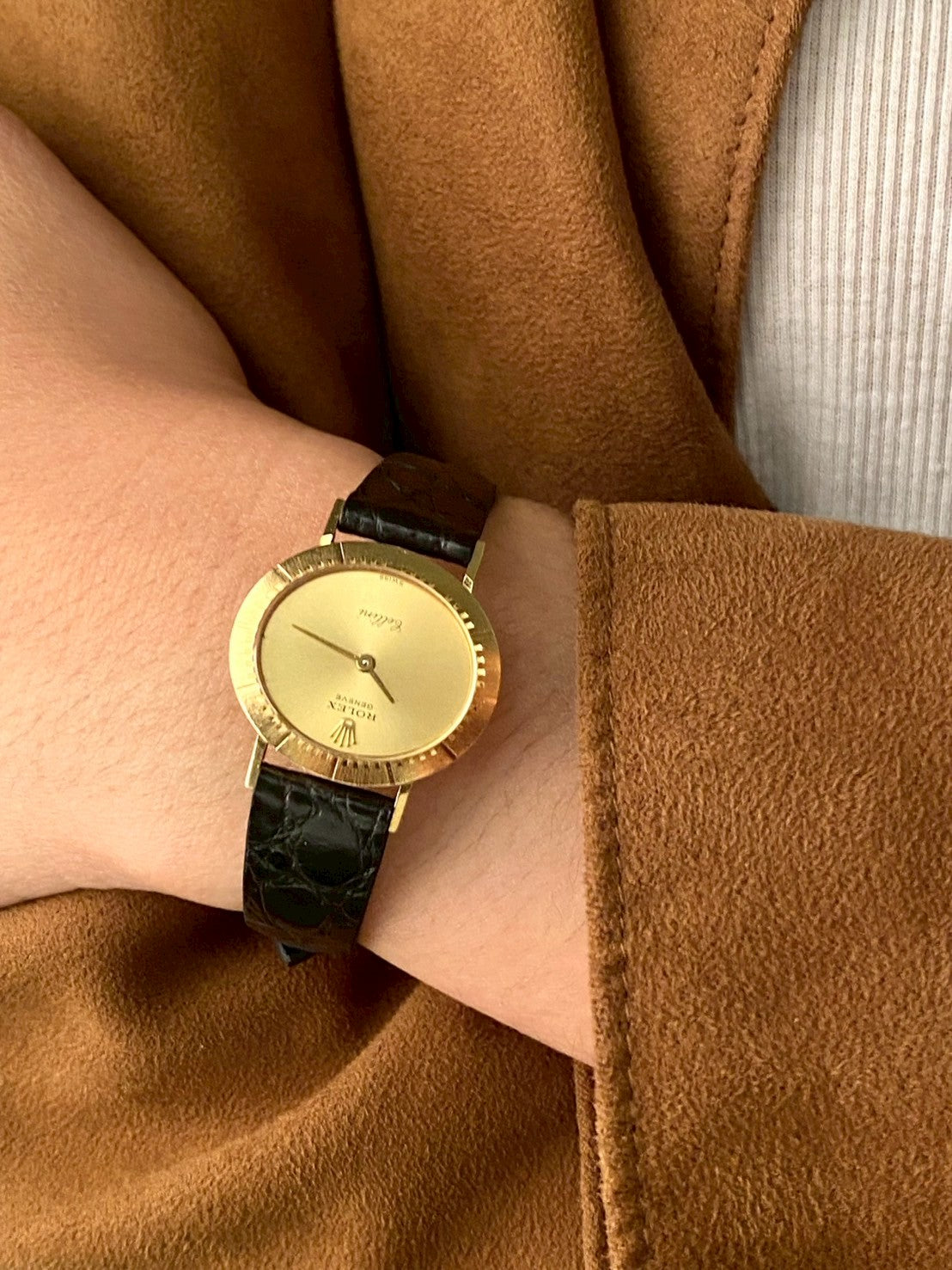 Rolex K18 YG cellini gold dial