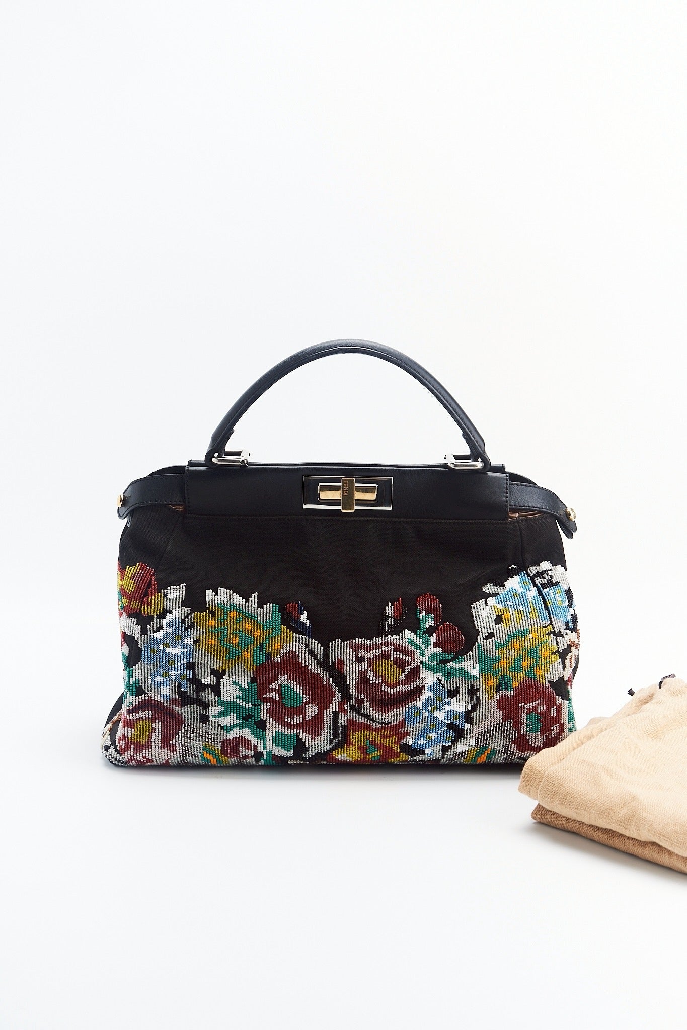 Fendi peekaboo beaded floral