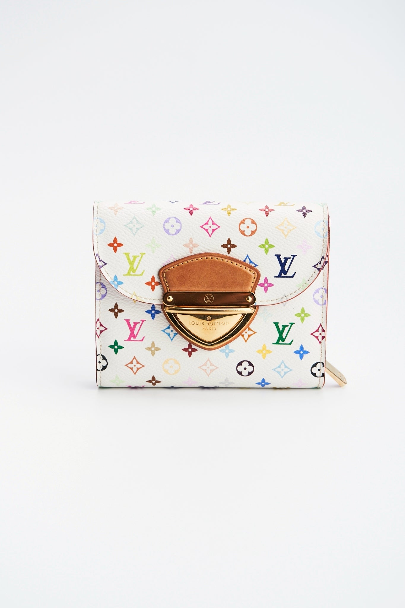 Louis vuitton multicolor white wallet