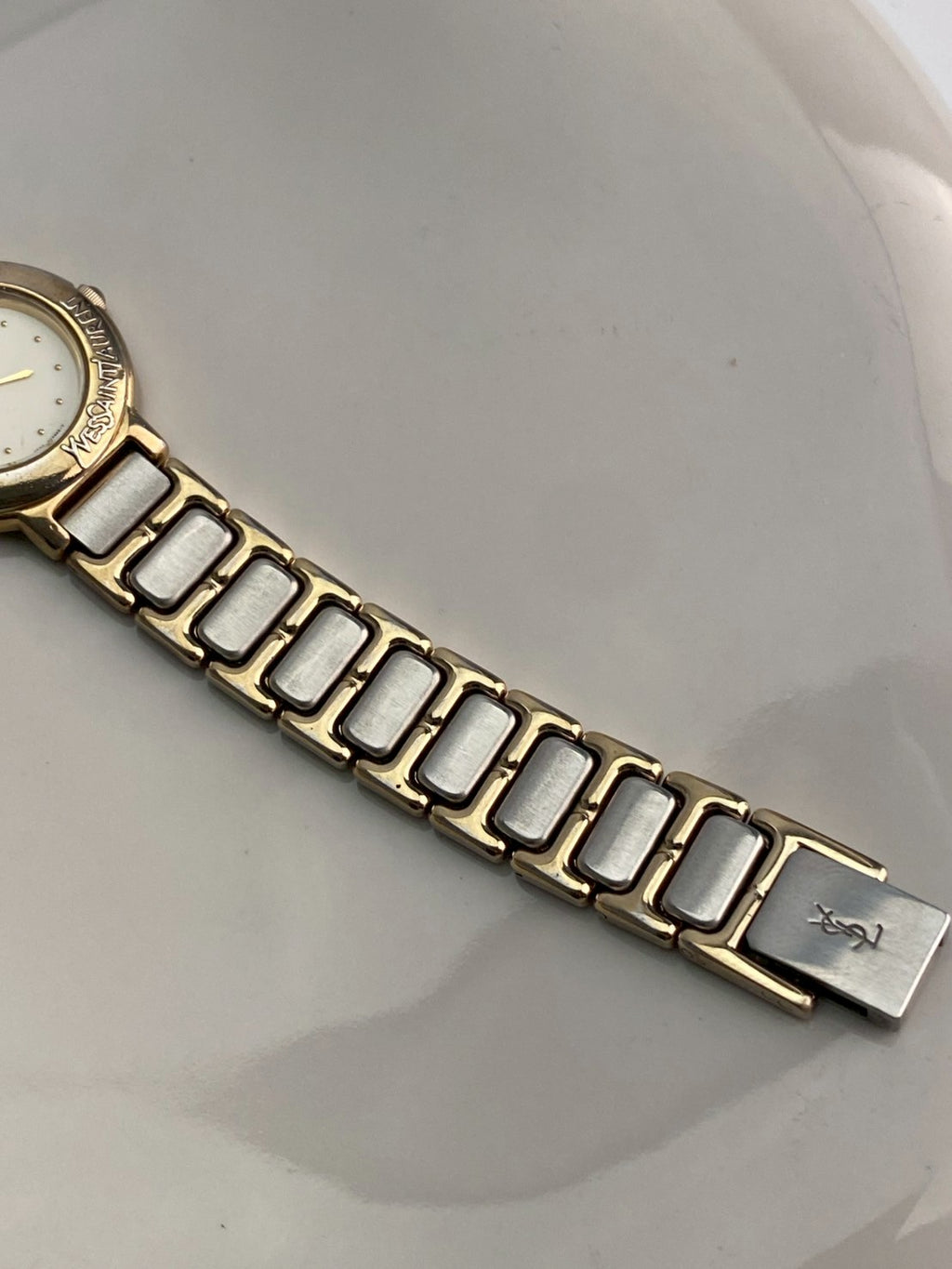 Ysl white dial twotone