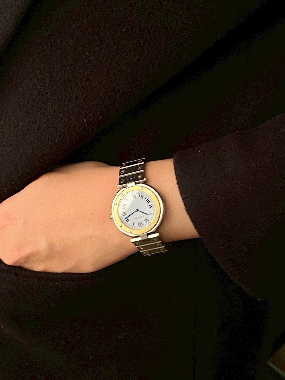 Cartier santos round LM c.6312