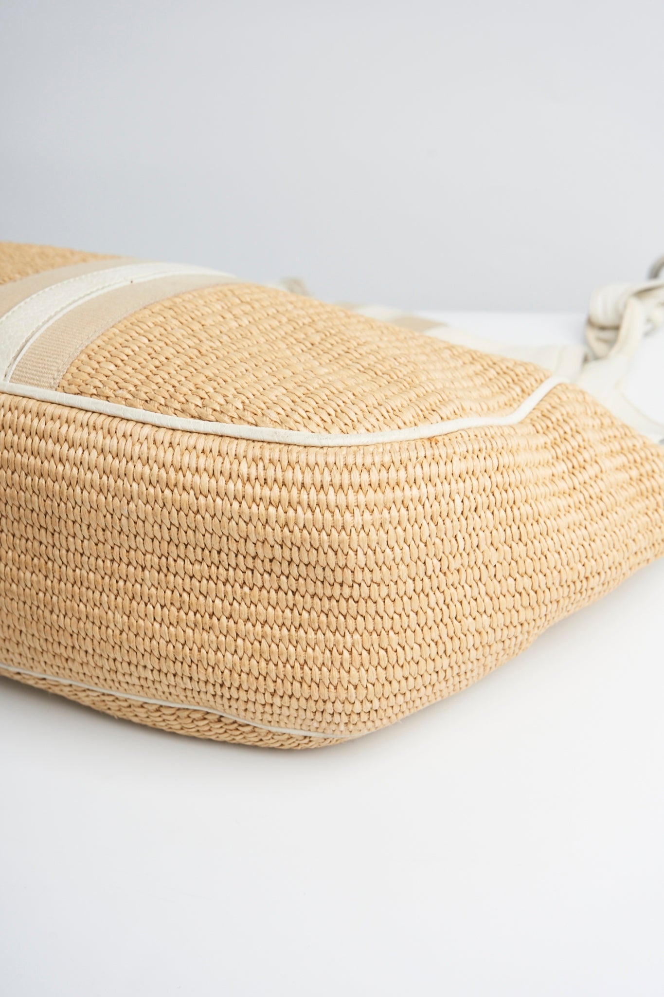 Prada raffia shoulder bag