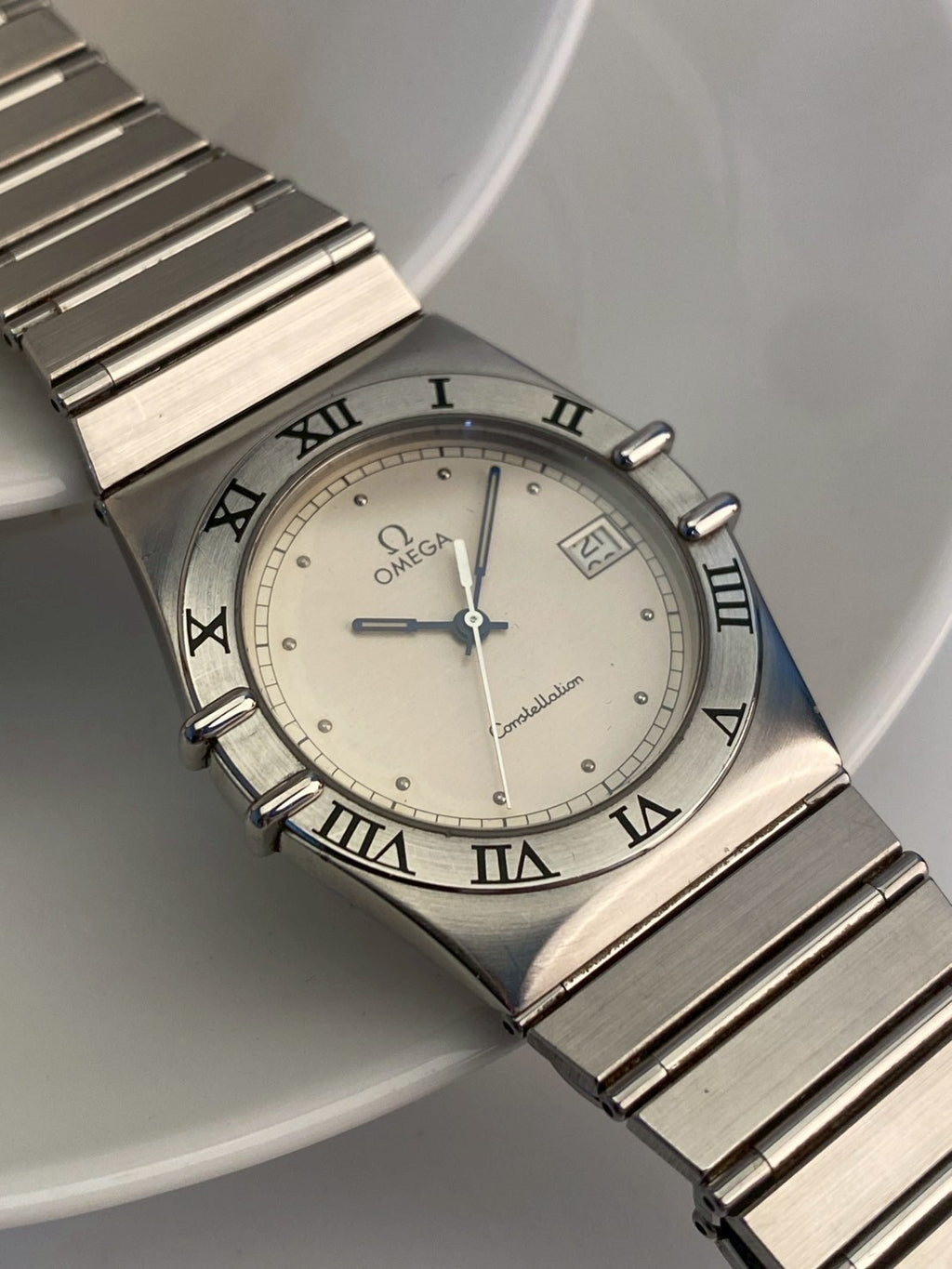 Omega  constellation stainless steel gray dial