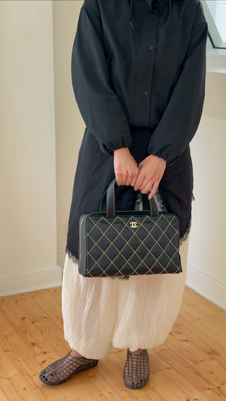 Chanel quilted hand bag