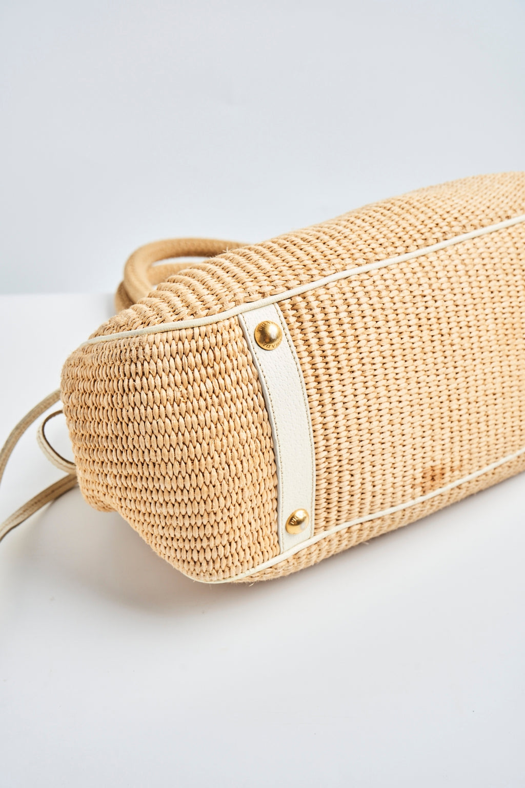 Prada raffia hand bag