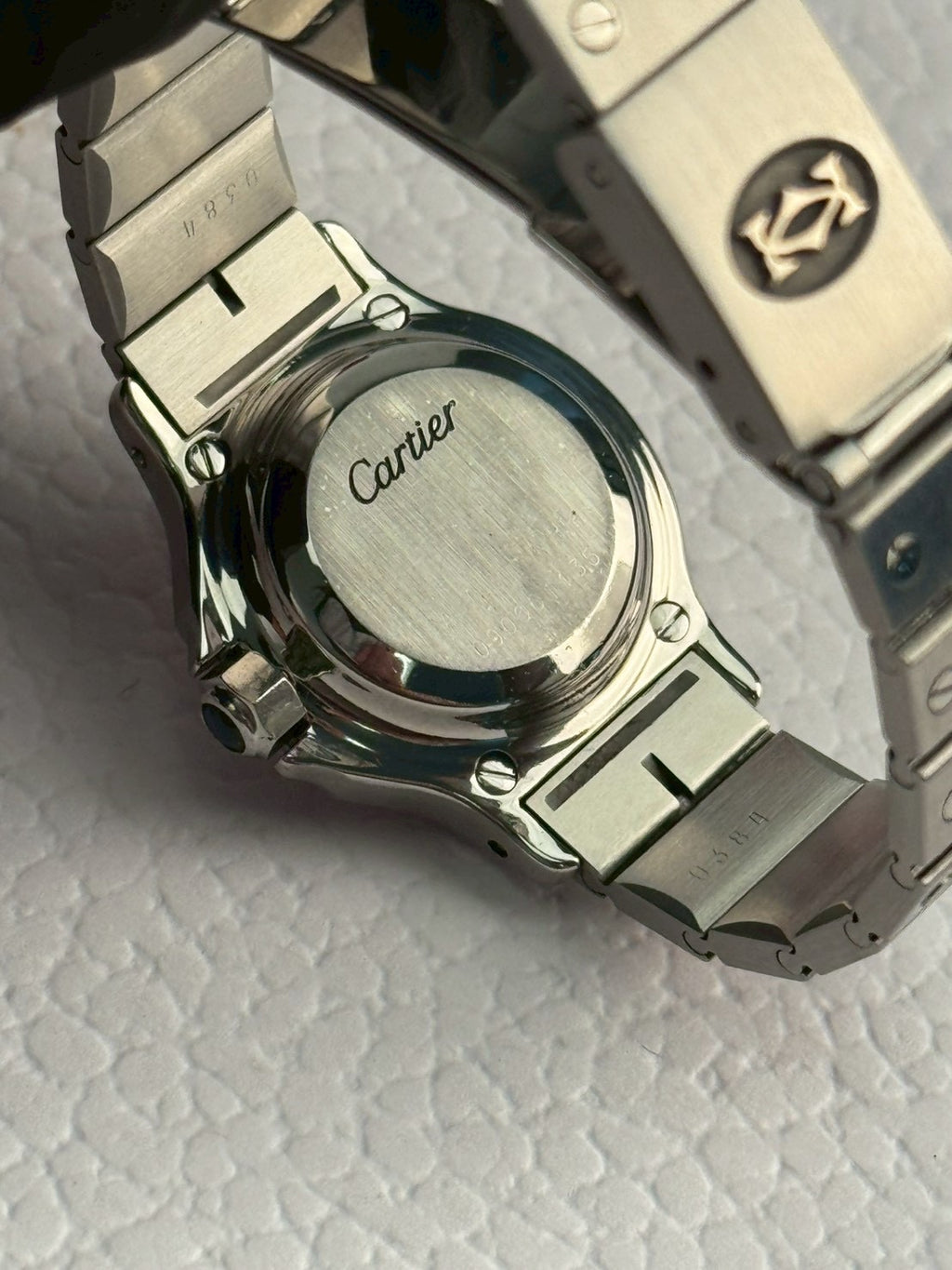 Cartier santos 8 silver white