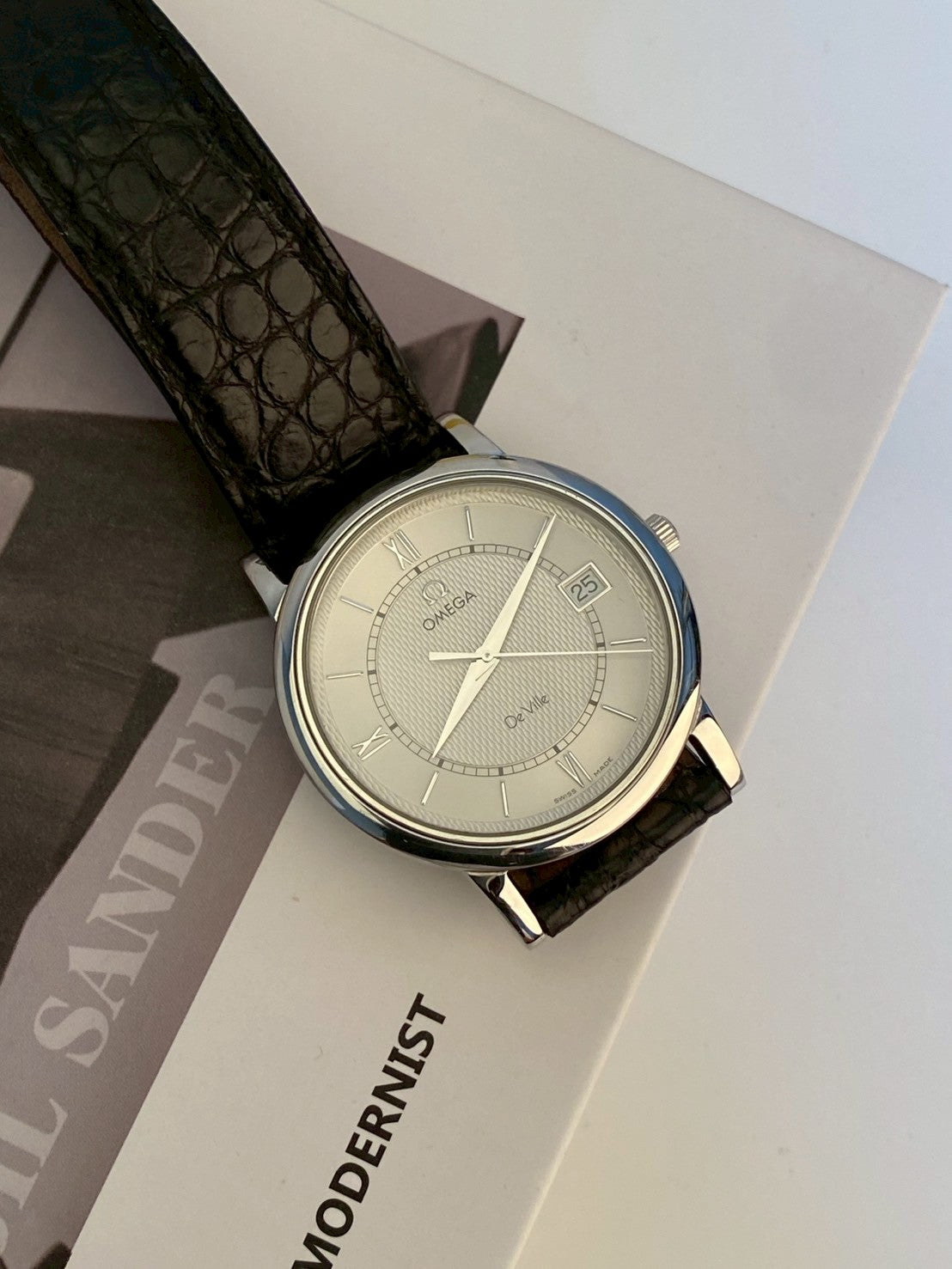 Omega deville date silver watch c.6480