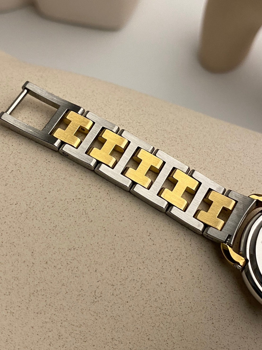 Hermes vintage two tone date lady c.7428