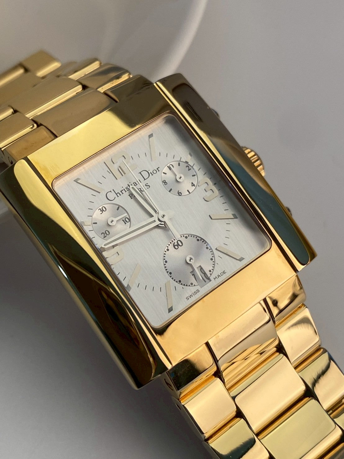 Dior gold gray dial chronograph c.5772