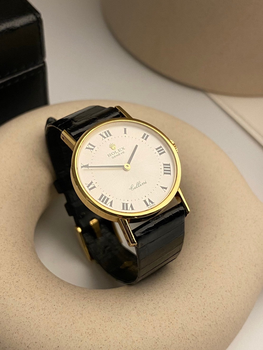 rolex cellini white dial 18k