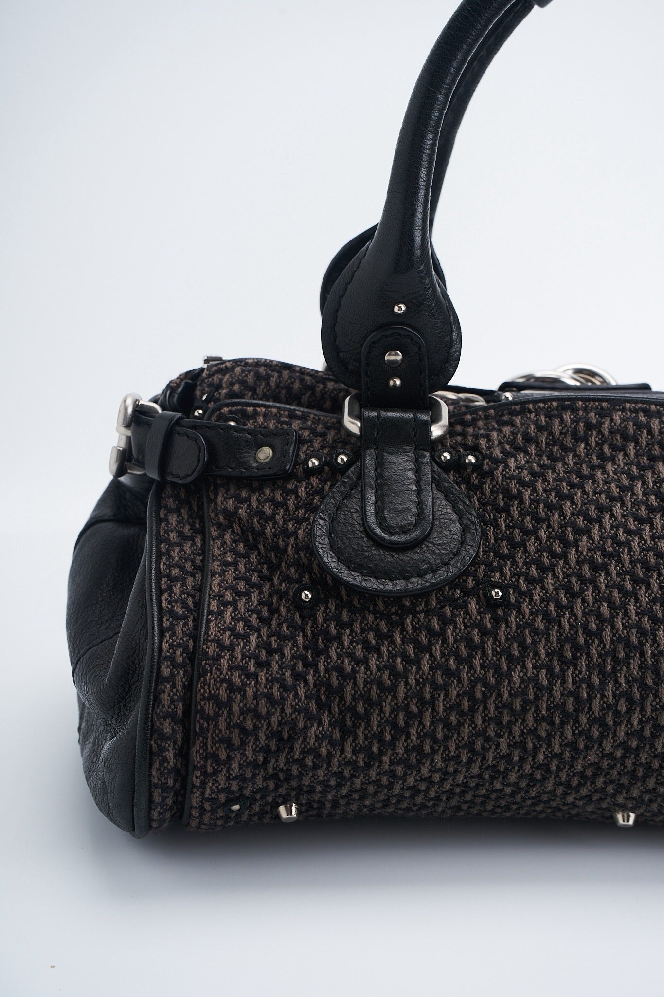 Chloe paddington tweed leather