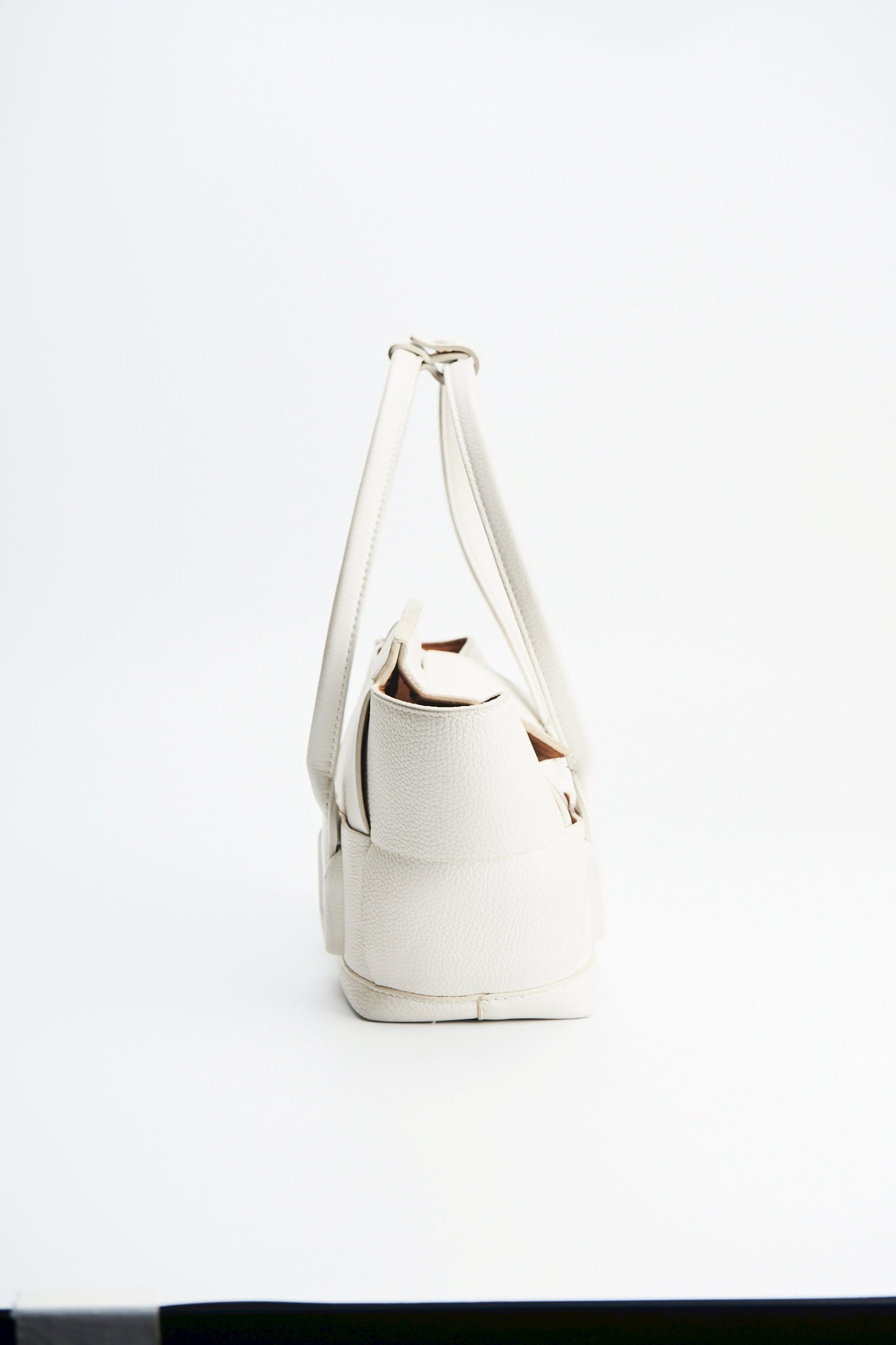Bottega Veneta arco white bag