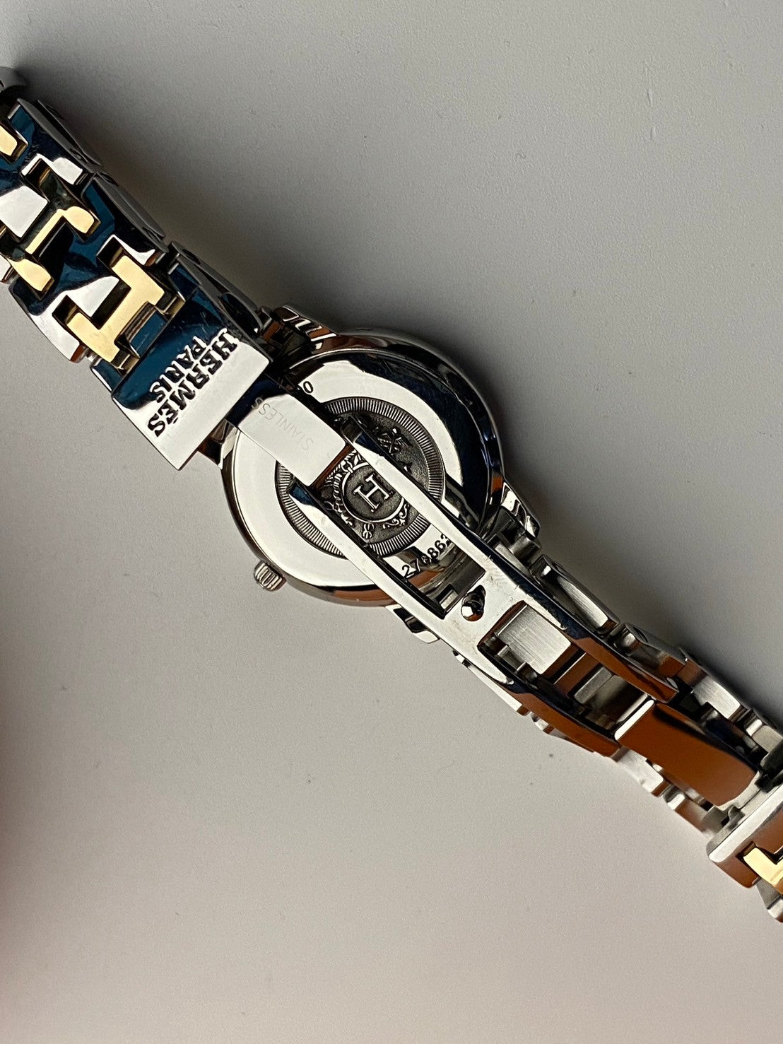 Hermes two tone pearl dial c.8638