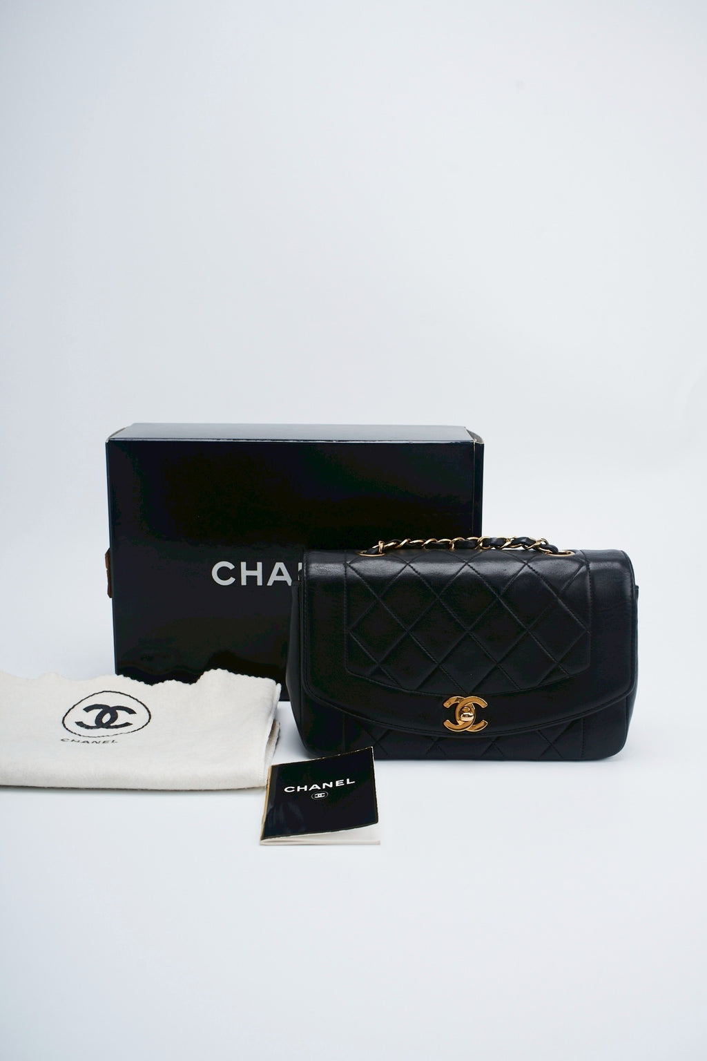 Chanel diana lamdskin