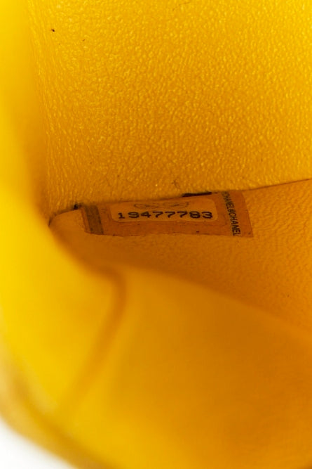 Chanel classic jersey double flab yellow