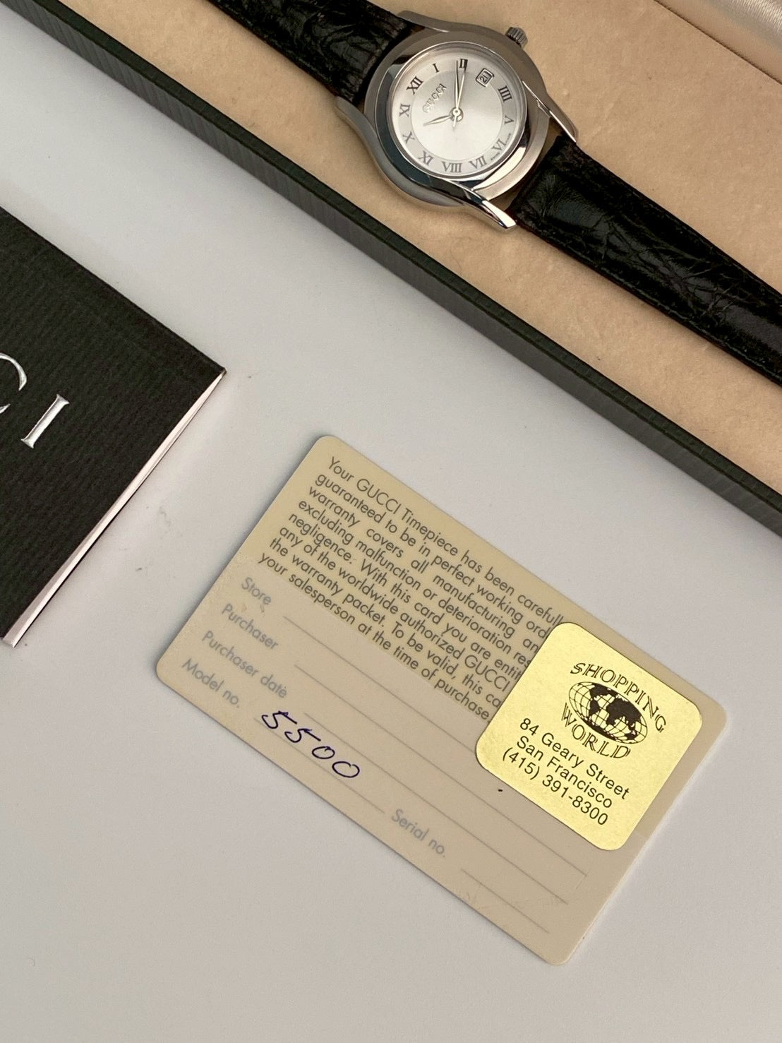 Gucci 5500l silver dial watch