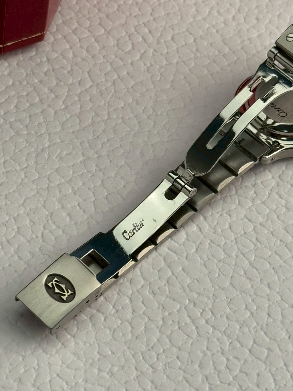 Cartier santos 8 silver white