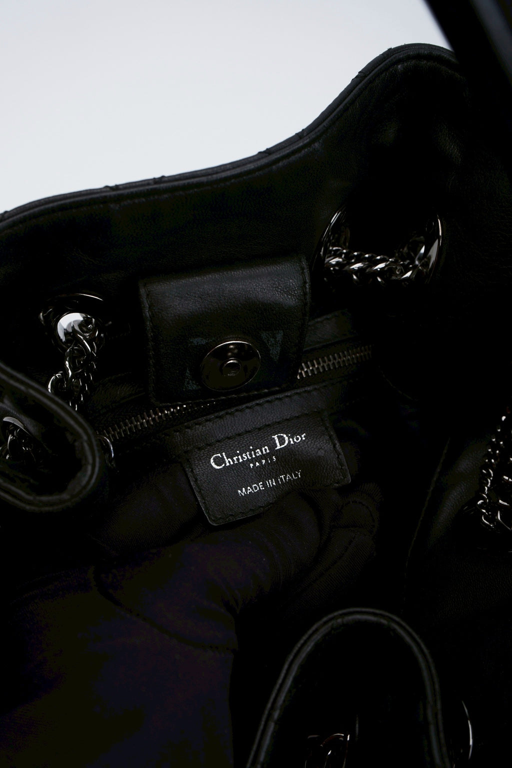Lady dior cannage padlock bucket