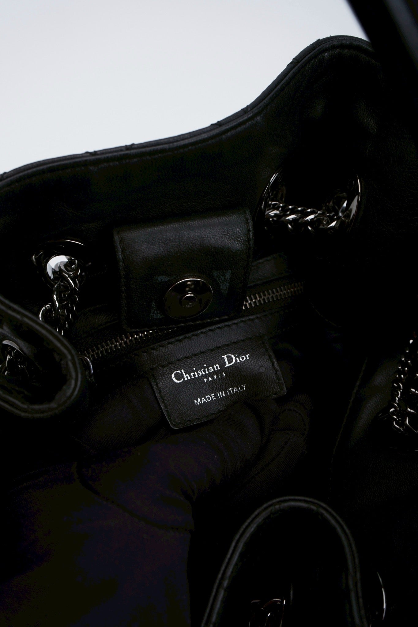 Lady dior cannage padlock bucket
