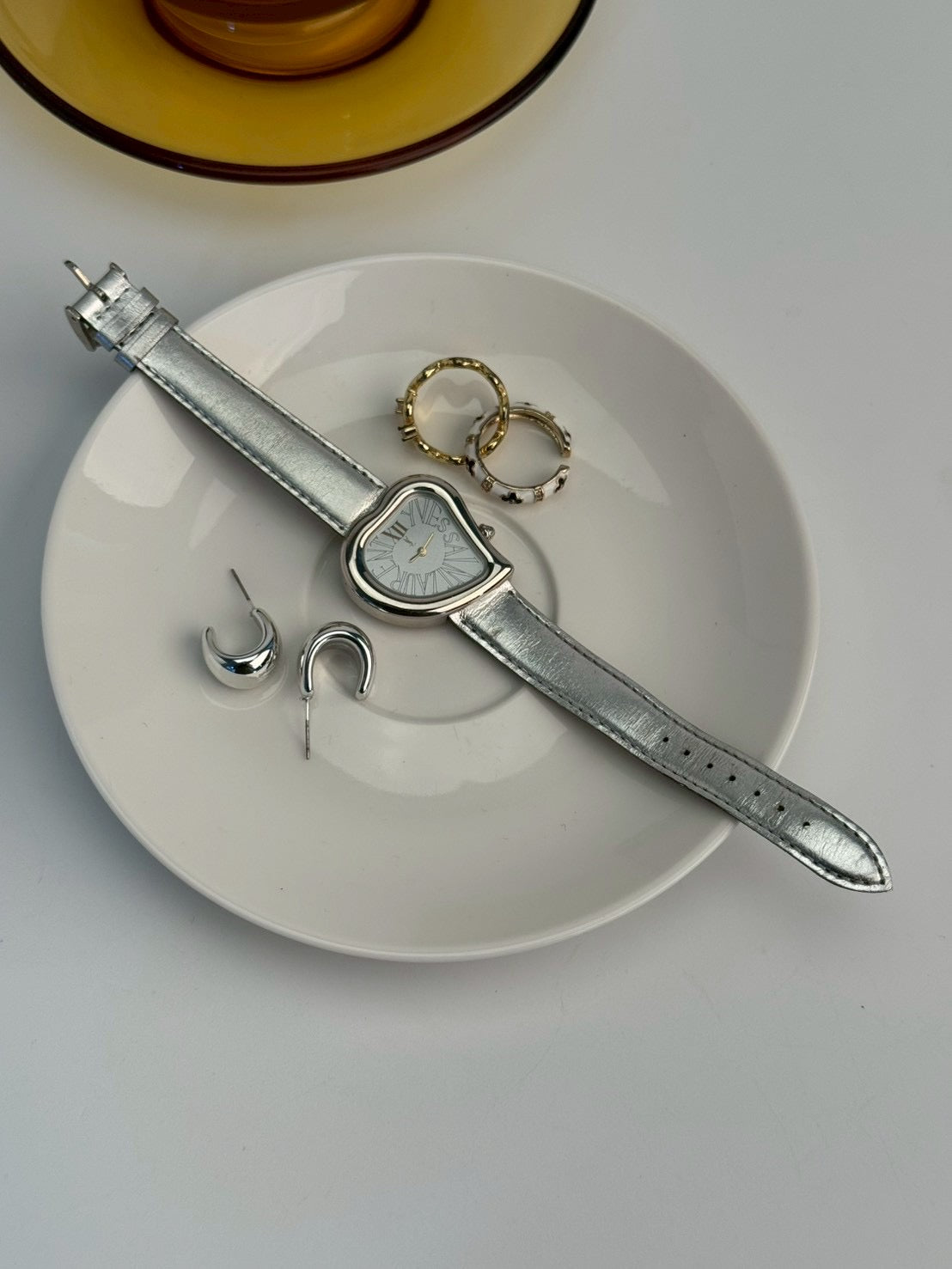 Ysl heart dial silver