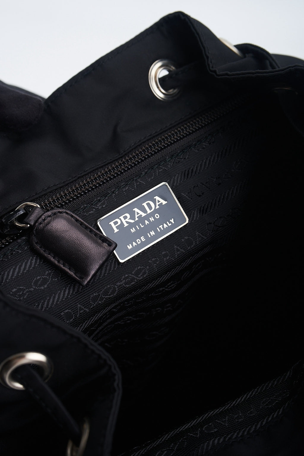 Prada backpack chain