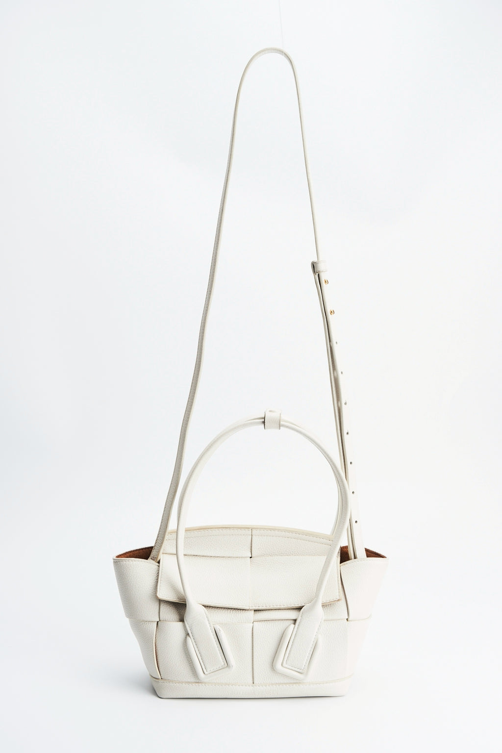 Bottega Veneta arco white bag