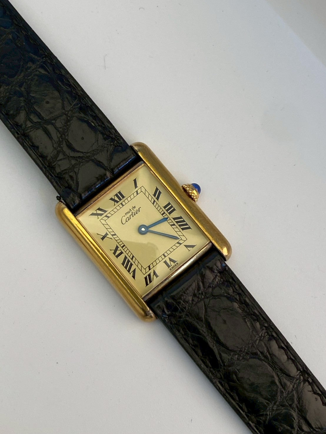 cartier tank gold dial LM c.0005
