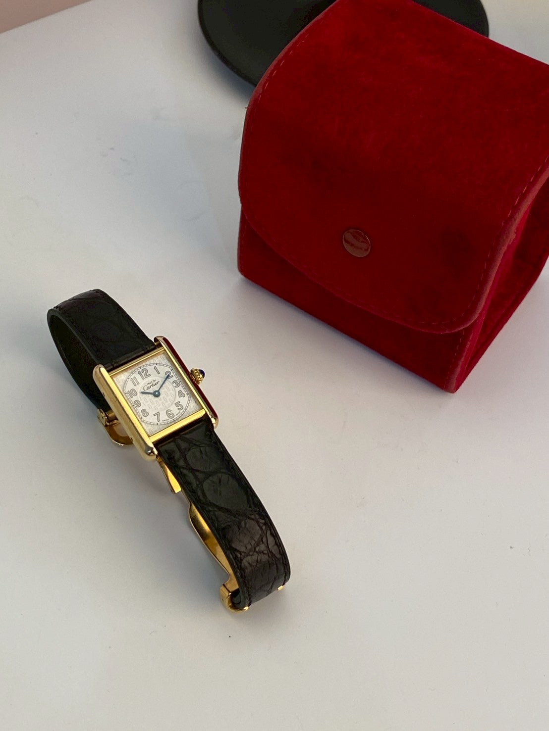 Cartier tank must de gold c.6351