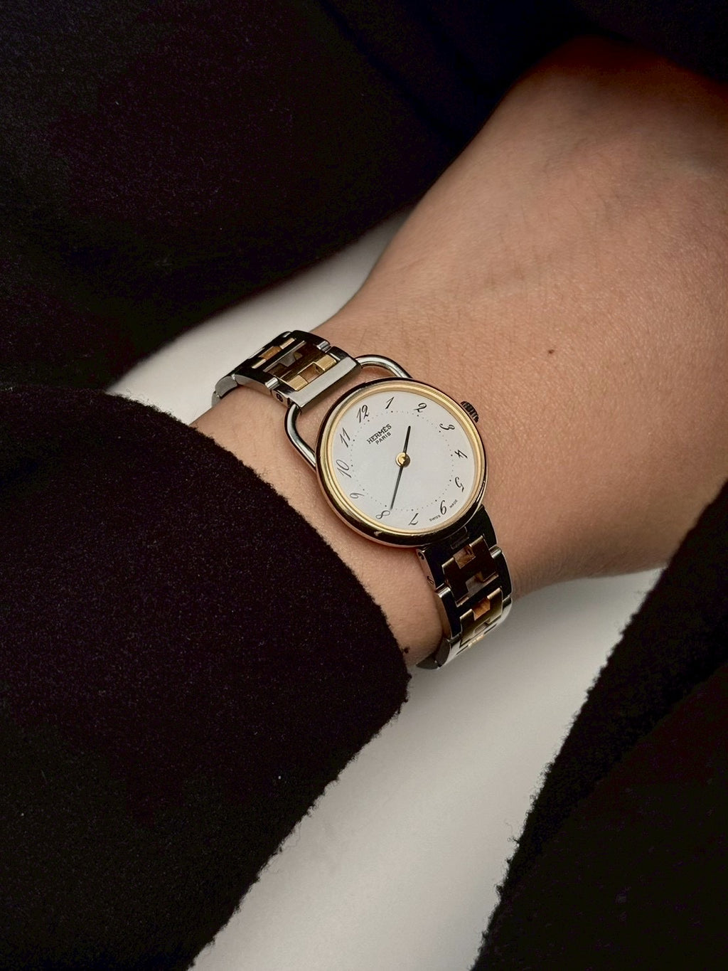 Hermes Arceau white dial