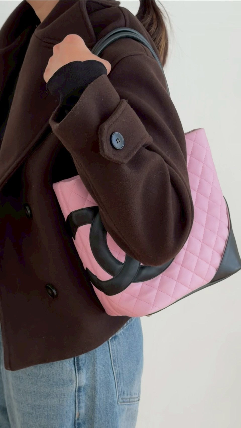 Chanel cambon mini tote pink
