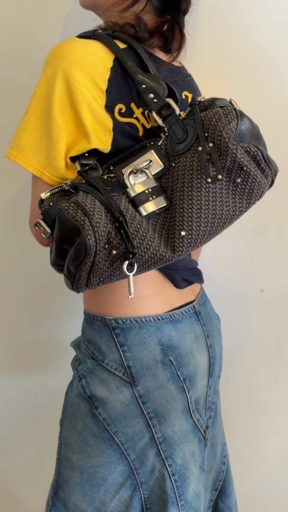 Chloe paddington tweed leather