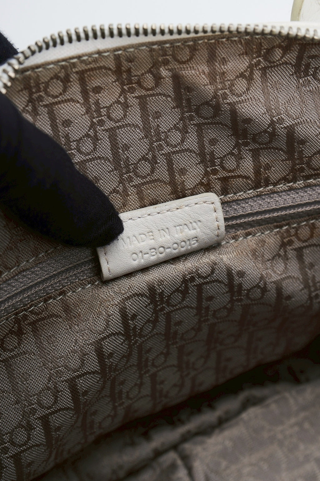 Dior logo white handbag