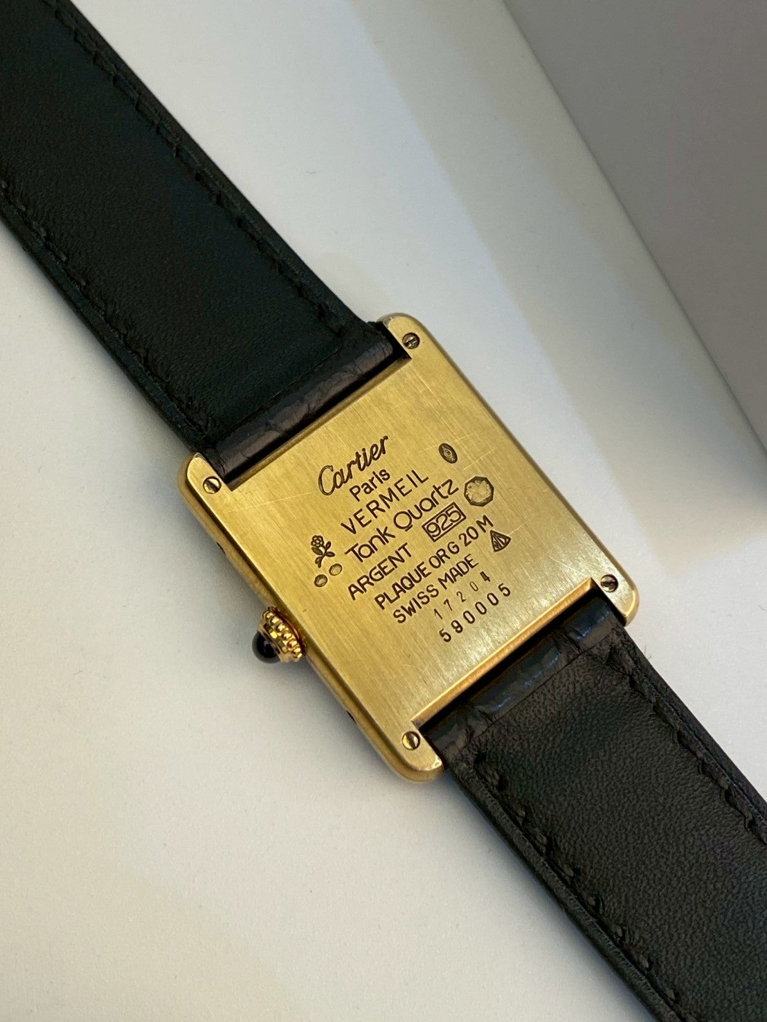 cartier tank gold dial LM c.0005