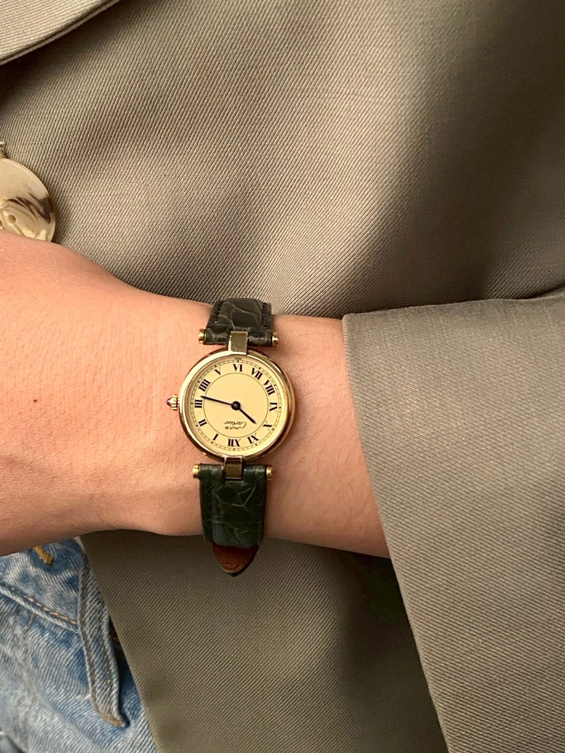 Cartier cream dial argent cilcle c.1750