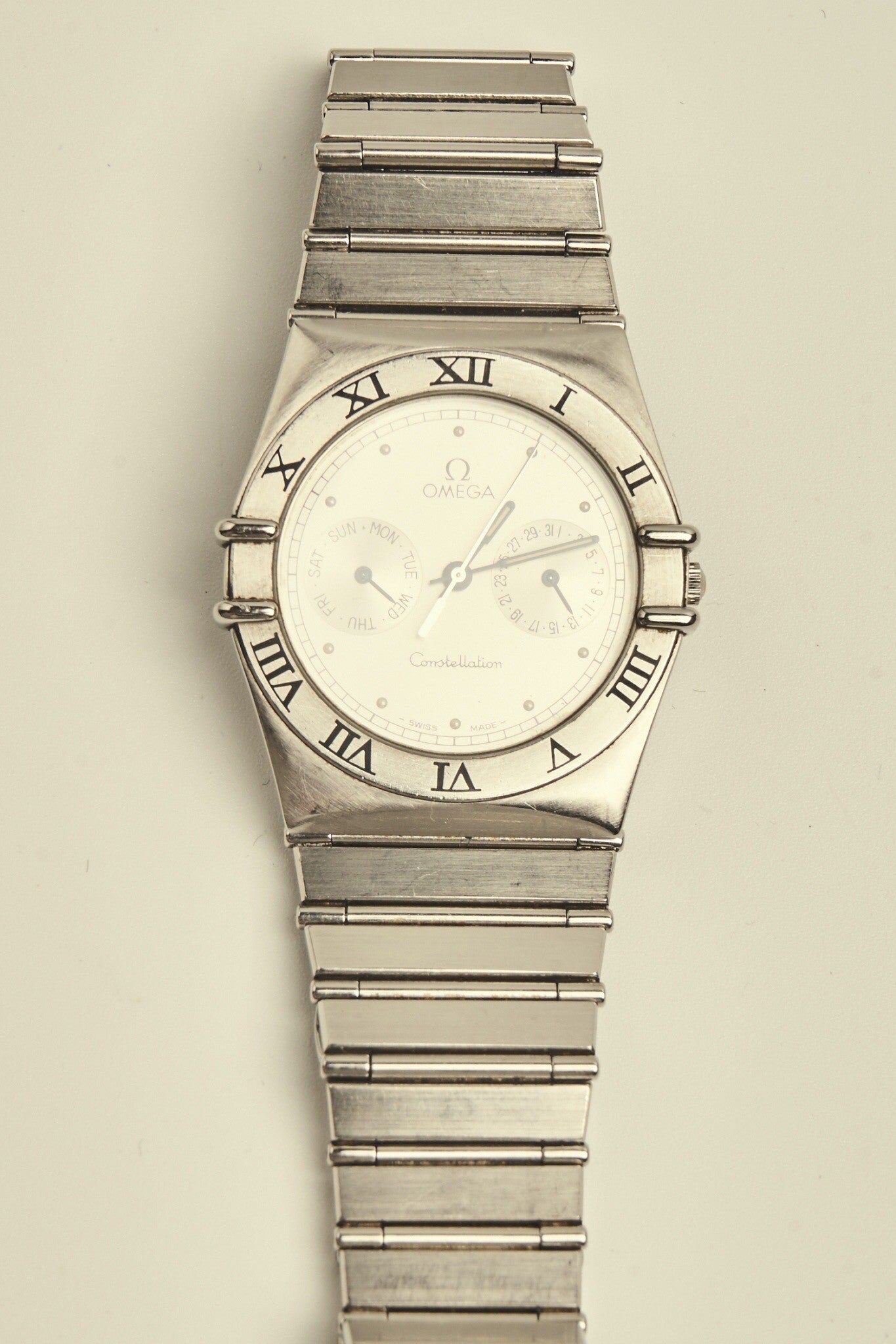 Omega constellation date grey dial