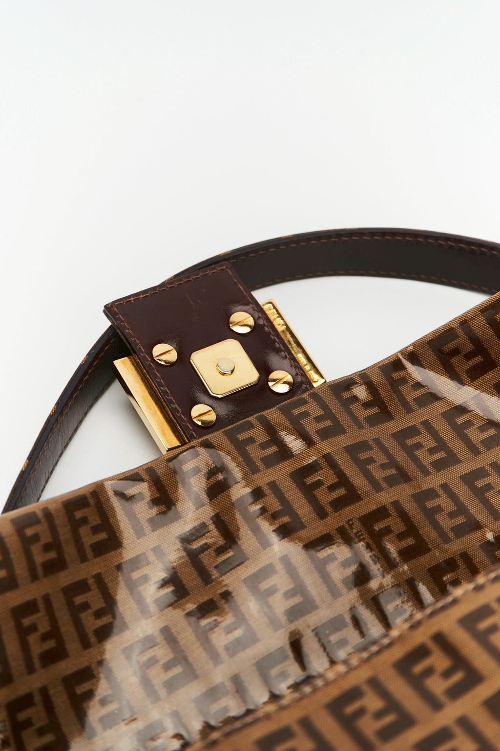 Fendi zucca baguette patent