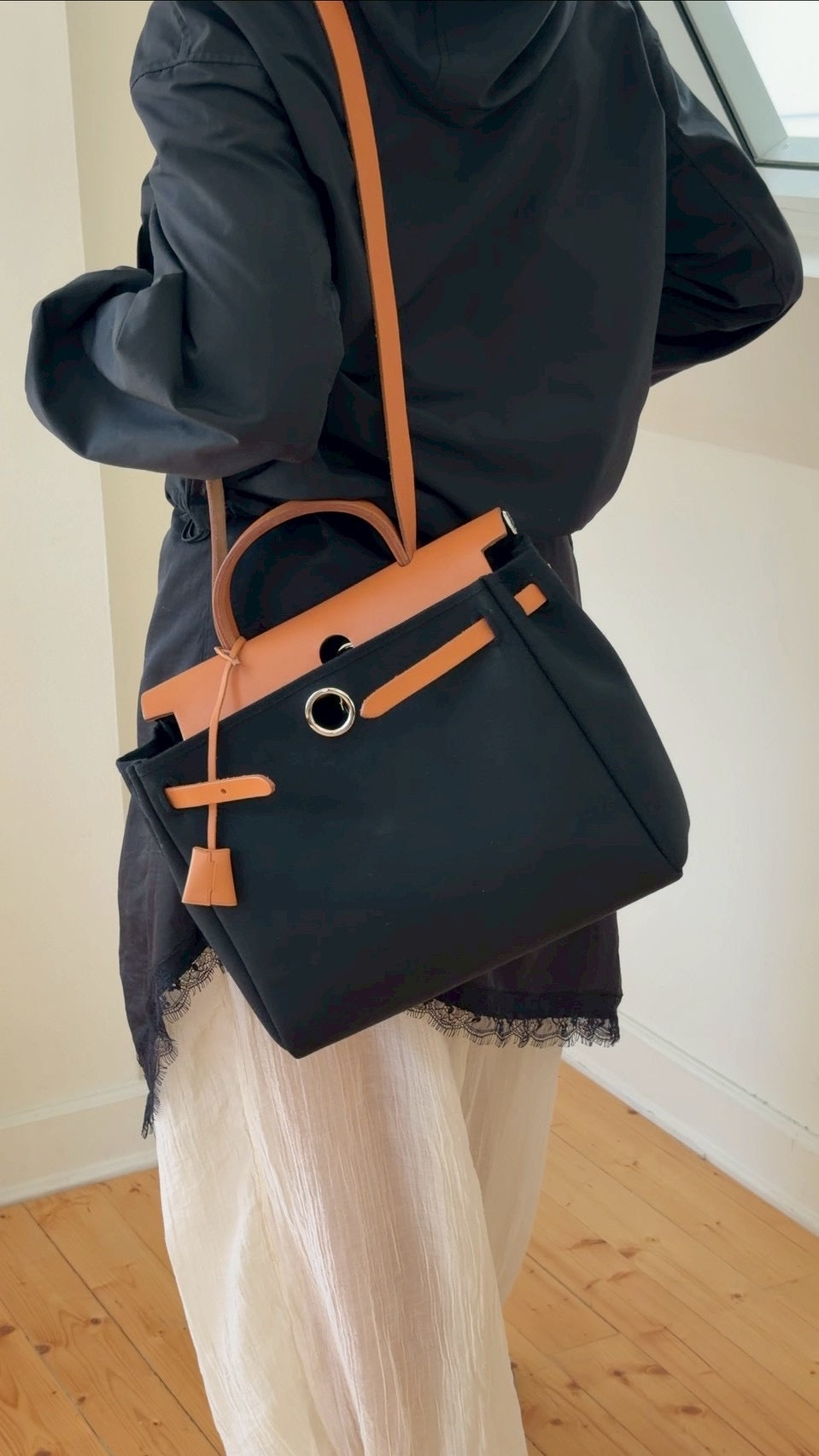 Hermes herbag31 black brown