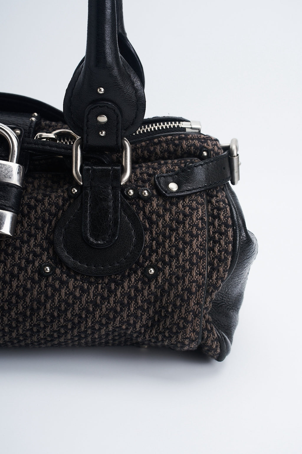 Chloe paddington tweed leather